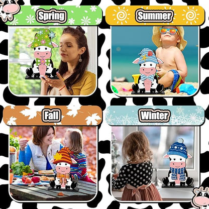42 Pcs Summer Lemon Interchangeable Cow Figurine Farmhouse Holiday Cow Office - Image 5