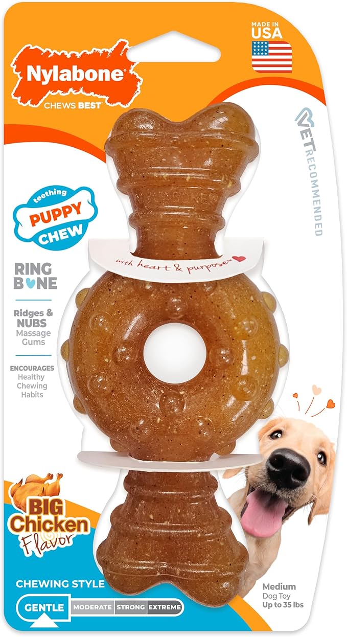 Nylabone Ring Bone Puppy Chew Toy - Image 9