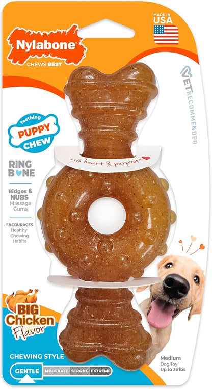 Nylabone Ring Bone Puppy Chew Toy - Image 9