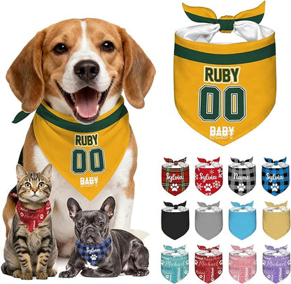 Personalized Dog Bandanas Custom Pet Scarf by Unknown