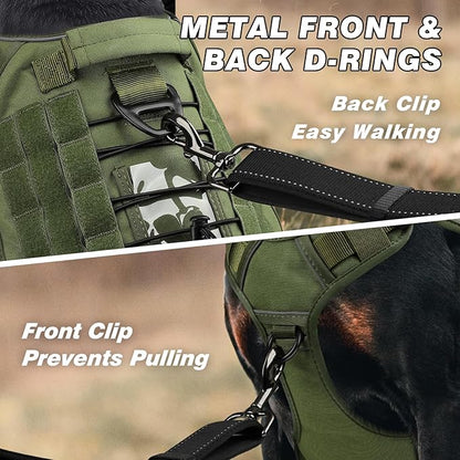WINGOIN Tactical Dog Harness for Large Dogs, Heavy Duty No Pull Dog Harness - Image 2