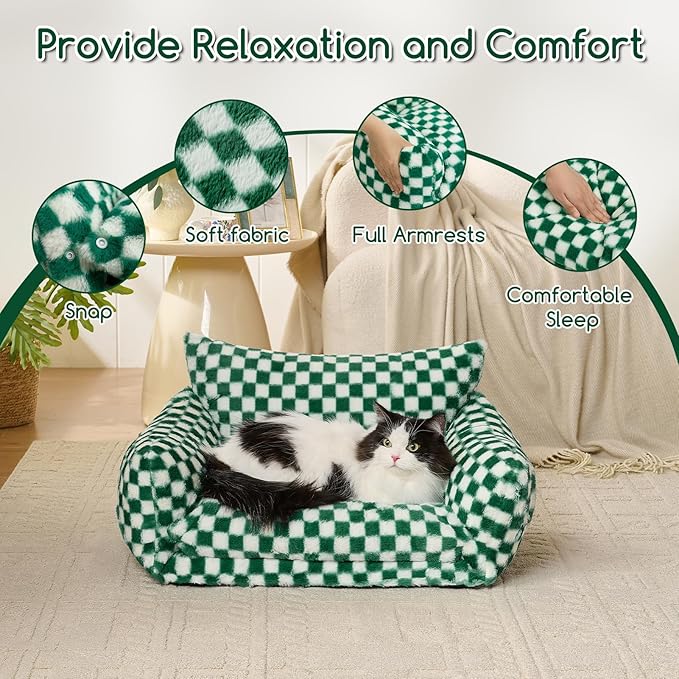 Hollypet Cat Bed Fluffy Plush Multifunctional Double-Layer Machine Washable - Image 6
