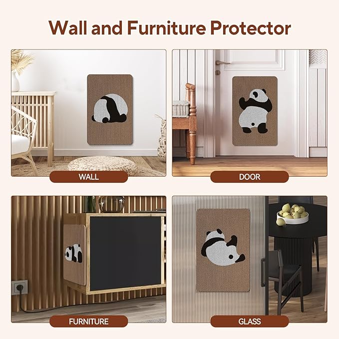 AUSCAT Cardboard Cat Wall Scratcher, 7 cat Scratching Boards - Image 5