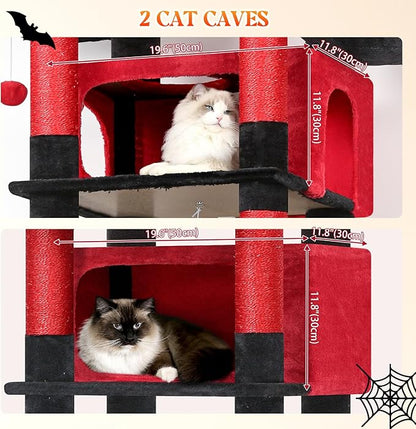 Globlazer XXL Giant Gothic Cat Tree, 83 Inch Heavy Duty Tall Goth Cat Tower - Image 2