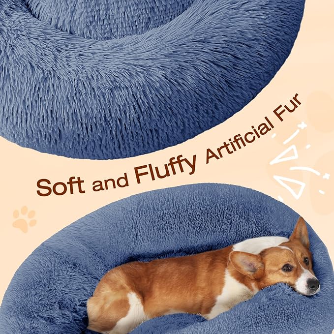 JOLLYVOGUE Dog & Cat Bed, Calming Anti-Anxiety Pet Bed - Image 3