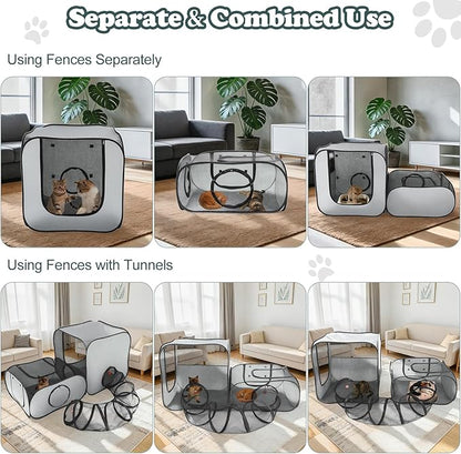 Cat Playpen, 3-in-1 Pop-up Outdoor Cat Enclosure - Image 4