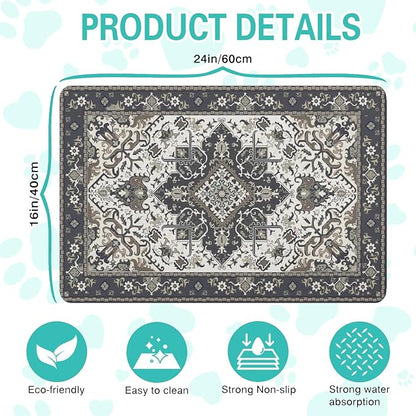 Pet Feeding Mat for Floors Waterproof Dog Mat for Food and Water Absorbent - Image 5