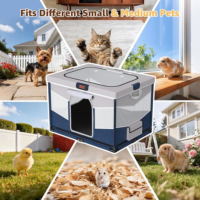 LOOBANI Foldable Dog Playpen for Small Dogs, Indoor/Outdoor Puppy Cat Playpen - Image 7