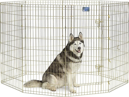 MidWest Homes for Pets Folding Metal Dog Exercise Pen, Indoor/Outdoor Playpen by MidWestHomesForPets
