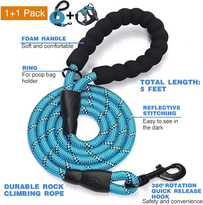 tobeDRI No Pull Dog Harness Adjustable Reflective Oxford Easy Control Medium - Image 2