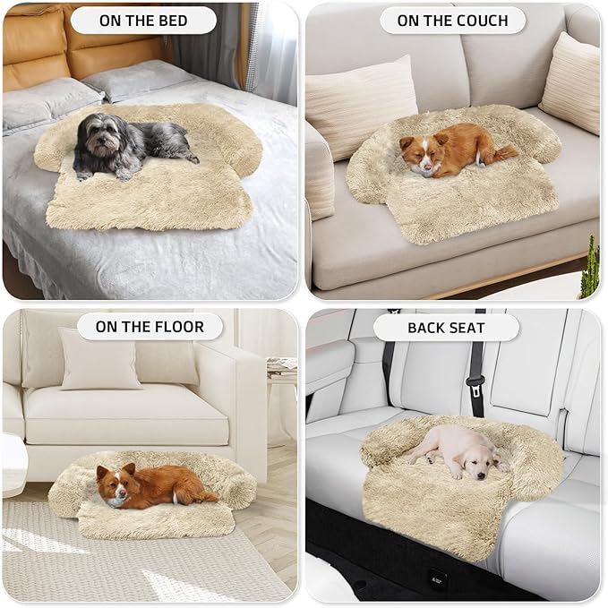 Calming Dog Bed Fluffy Plush Dog Mat - Image 6
