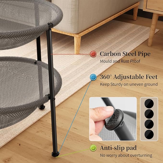 JUNSPOW Double Cat Bed Grey, Breathable Kitty Bed - Image 3