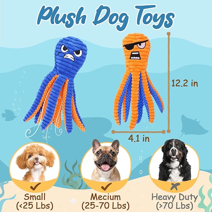 Zeaxuie Interactive Dog Toys for Chewers, 2 Pack No Stuffing Dog Toys for - Image 2