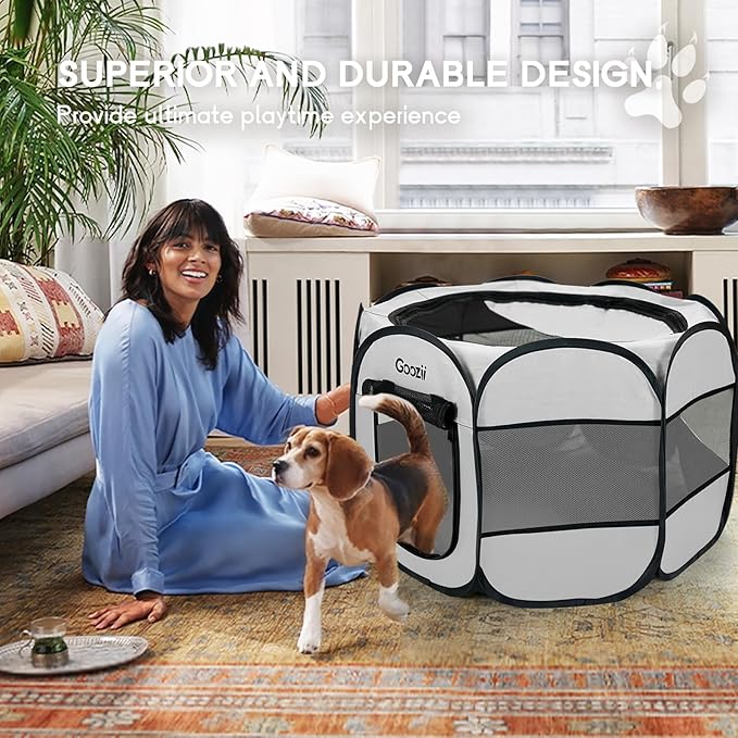 Goozii Pet Cat Playpen for Indoor Cats Enclosed, Puppy Dog Play Pen for Outdoor - Image 2