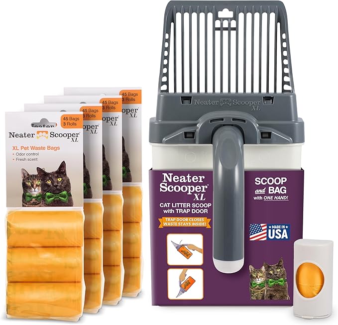 Neater Pet Brands Neater Scooper XL Cat Litter Scoop, 195 Refill Bags – by NeaterPetBrands