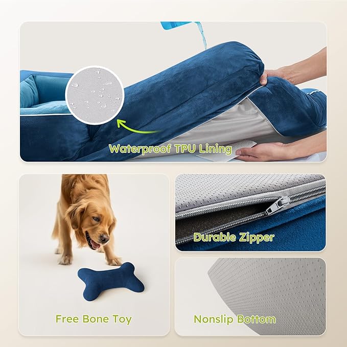 CWAWZ Jumbo Dog Bed for Extra Large Dogs, Orthopedic Dog Bed - Image 7