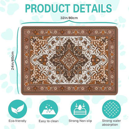 Pet Feeding Mat for Floors Waterproof Dog Mat for Food and Water Absorbent - Image 5