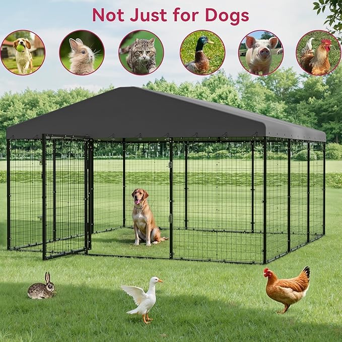 10x10x6 FT Large Outdoor Dog Kennel - Image 6