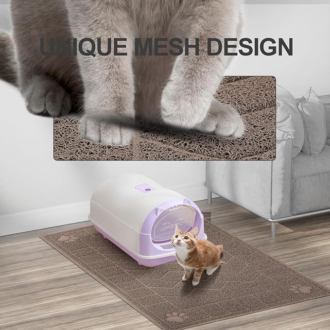 Cat Litter Mat, Litter Trapping Mat Soft on Kitty Paws, Waterproof, Easy Clean - Image 6