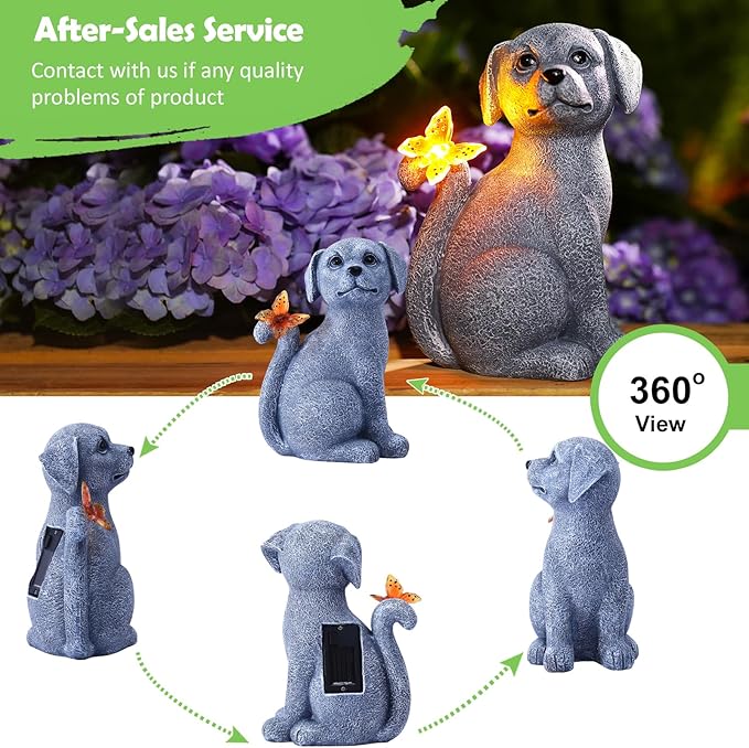 Nacome Solar Dog Outdoor Statues - Image 3