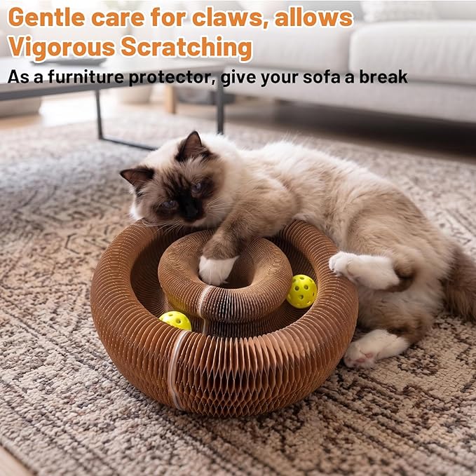Kitty Kurls Cat Scratcher Toy, Magic Organ Cat Scratching Board Toy - Image 6