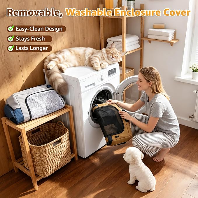 LOOBANI Foldable Dog Playpen for Small Dogs, Indoor/Outdoor Puppy Cat Playpen - Image 5