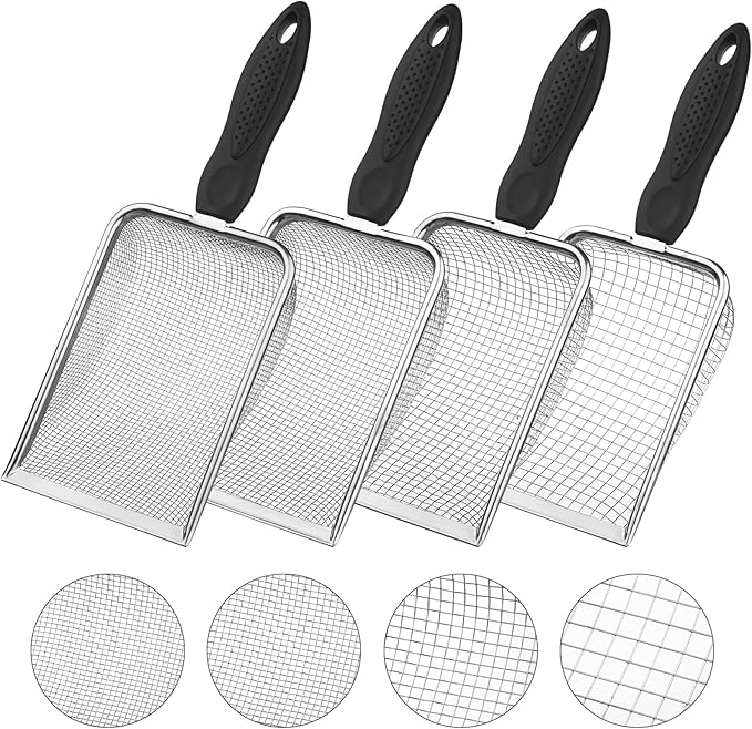 4-Pack Stainless Steel Soil Sifter Set by VZZNN
