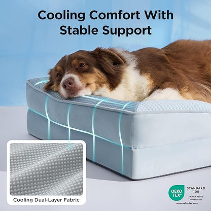 Bedsure L Plus Cooling Dog Bed for Large Dogs - Image 3