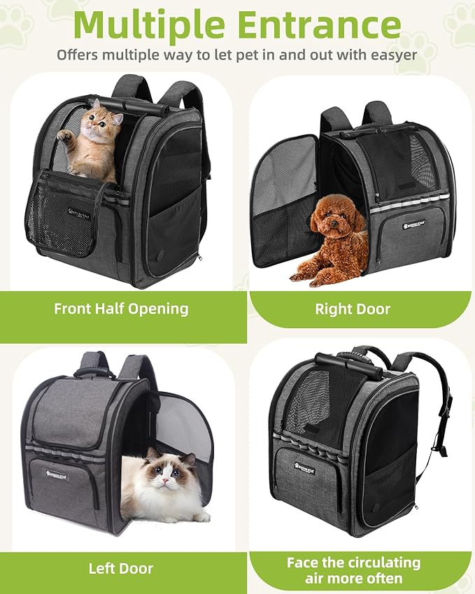 Cat Backpack Carrier with Breathable Mesh, Pet Carrier Backpack - Image 5