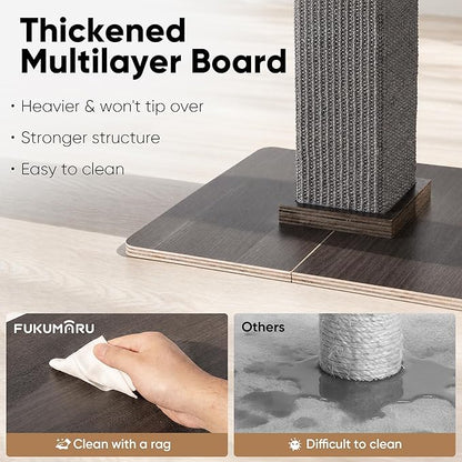 FUKUMARU Cat Scratching Post, Modern Style Tall Scratch Posts - Image 3