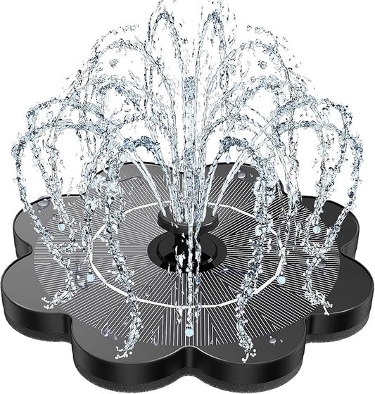 Yzert Solar Fountain Flower Shape-No Battery, Glass 3.5W Solar Water Fountain by Yzert