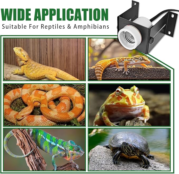 Reptile Light Fixture, Reptile Terrarium Heat Lamps Holder Bracket - Image 8