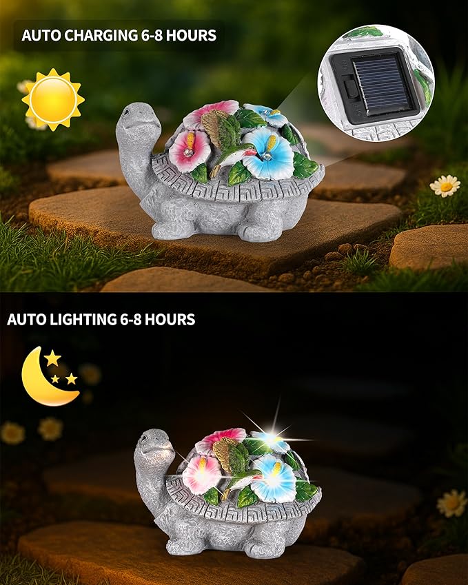GoGnome Solar Turtle Figurine Lights - Image 2