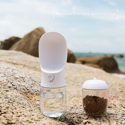 Dog Water Bottle with Food Container, Portable Leak Proof Pet Water Dispenser - Image 2