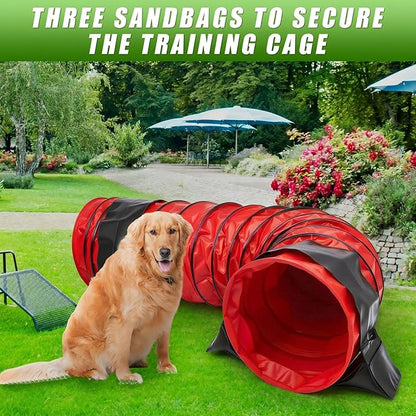 Briwooody 24 in 10 Foot PVC Dog Agility Tunnel - Image 7