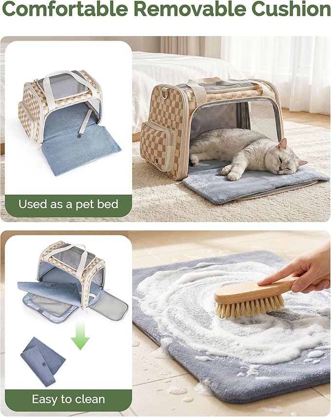 Homespon Soft-Sided Cat Carrier Dog Carrier, 34.5L Airline Approved Pet Carrier - Image 3
