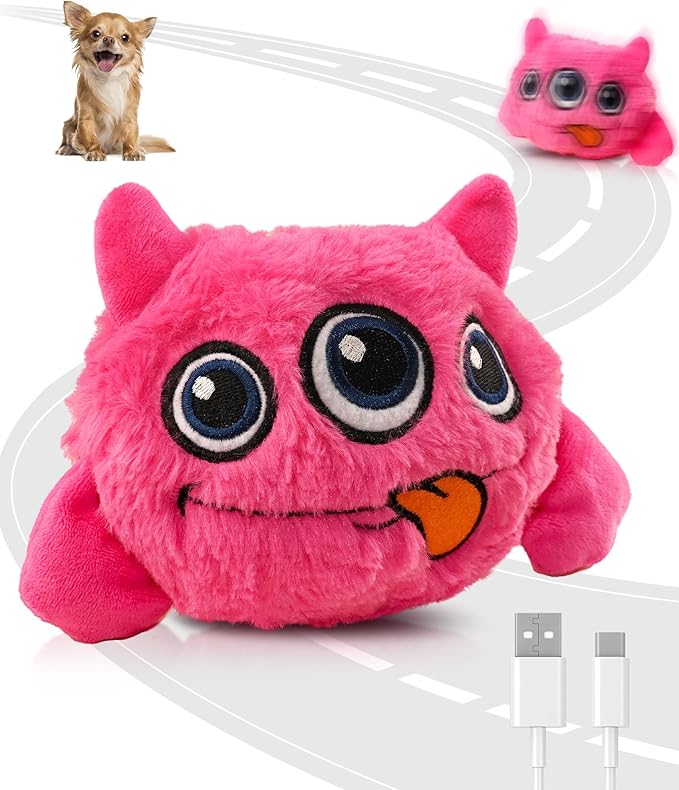 Petbobi Interactive Dog Toys Ball, USB Rechargeable Moving Dog Toy by Petbobi