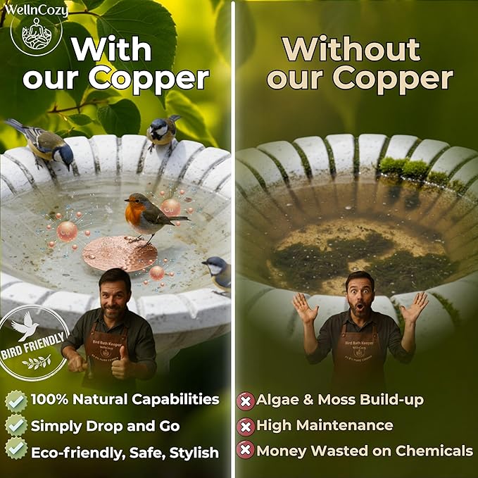 Copper Disc for Bird Bath & Maintenance Set, 99.9% Pure Copper Plate 0.8mm - Image 4