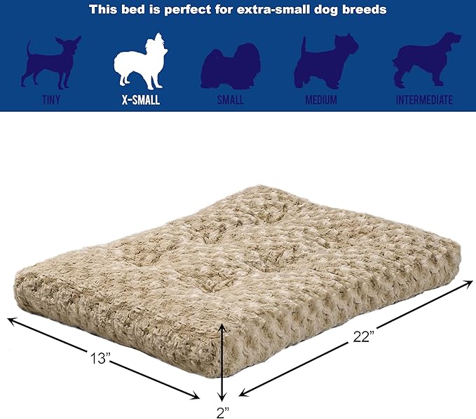 MidWest Homes for Pets XS QuietTime Deluxe Mocha Ombré Swirl Plush Pet Bed - Image 3