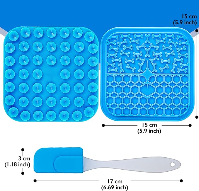4 Pack Lick Mat for Dogs, Dog Slow Feeder Dowl Mat for Bathing Grooming Nailing - Image 7