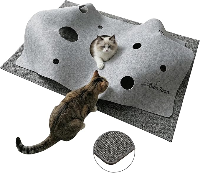 3D Interactive Cat Toys for Indoor Cats, Versatile Hide & Seek Tunnel Cat Play by Vishod