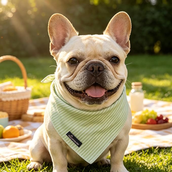 ARING PET Summer Dog Bandana, Cute Green Bandanas, Comfortable Pet Scarf - Image 4