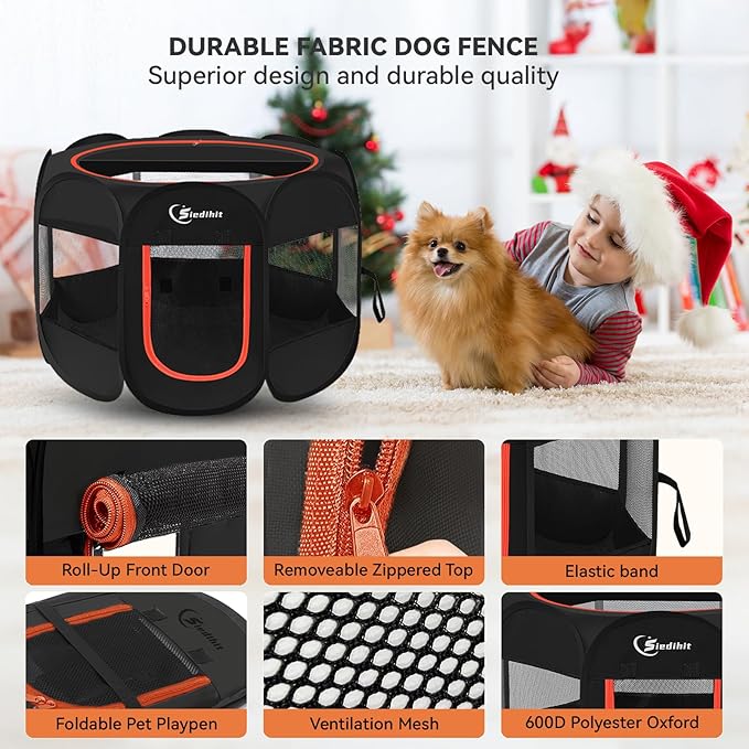 Siedihit Dog Playpen, Puppy Pet Playpens Indoor - Image 4