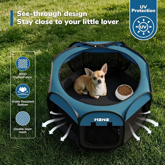 Dog Cat Playpen, Portable Small Animal Playpen Crate Indoor - Image 6