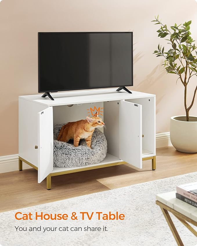Feandrea Cat Litter Box Enclosure, Hidden Litter Box Furniture - Image 7