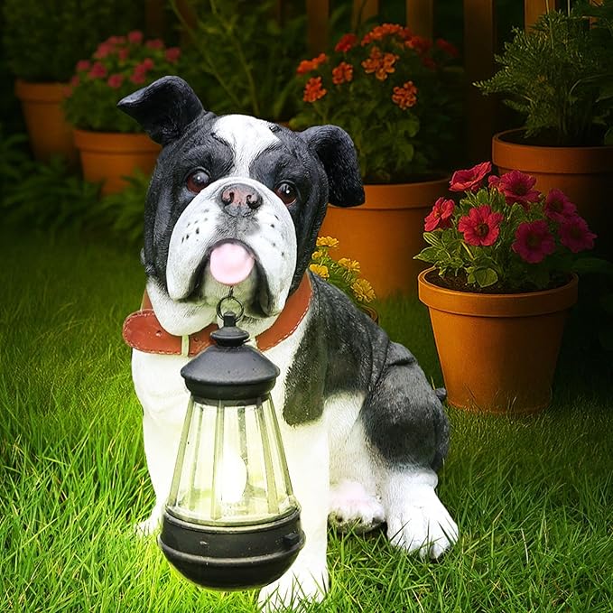 English Bulldog Dog Garden Statue by Sprgarde