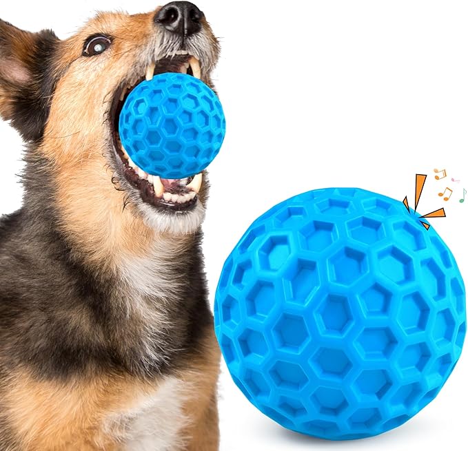 Squeaky Dog Toys for Aggressive Chewers, Indestructible Dog Balls for by Unknown
