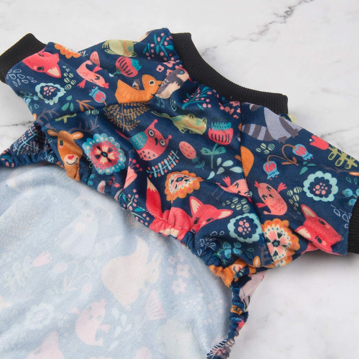 CuteBone Small Dogs Outfit Soft Puppy Onesies Pjs Dog Pajamas Pet Coat Cat Apparel Comfy Doggie Jumpsuit Bodysuit for All Seasons P75L