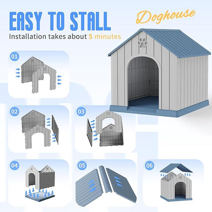 DRATO Large Dog House Indoor Outdoor Waterproof, Puppy Shelter - Image 7