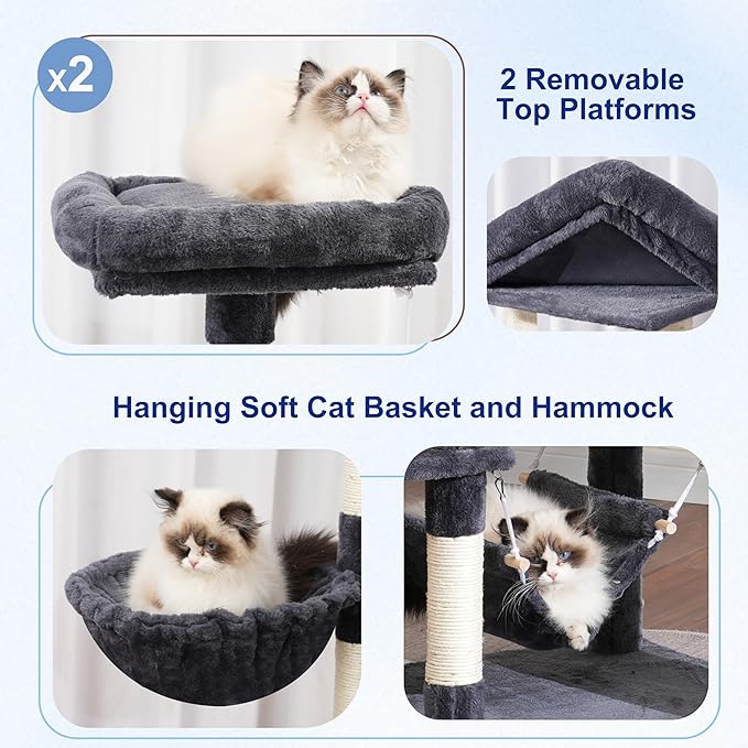 Gitelsnour Cat Tree for Indoor Cats, Sturdy Cat Tree House - Image 4